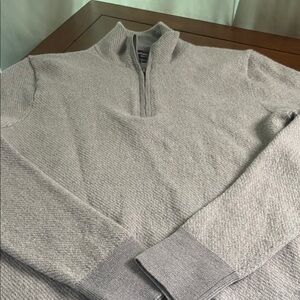 Untuckit Men's Heather Gray Quarter-Zip Knit Sweater